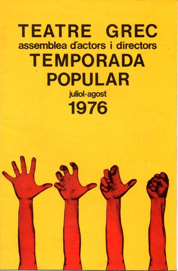 Poster of Teatre Grec 1976. Assemblea d'actors i directors. Temporada popular 