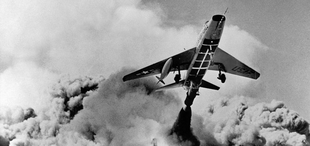 F-100D provant l'enlairament de llargària zero. 