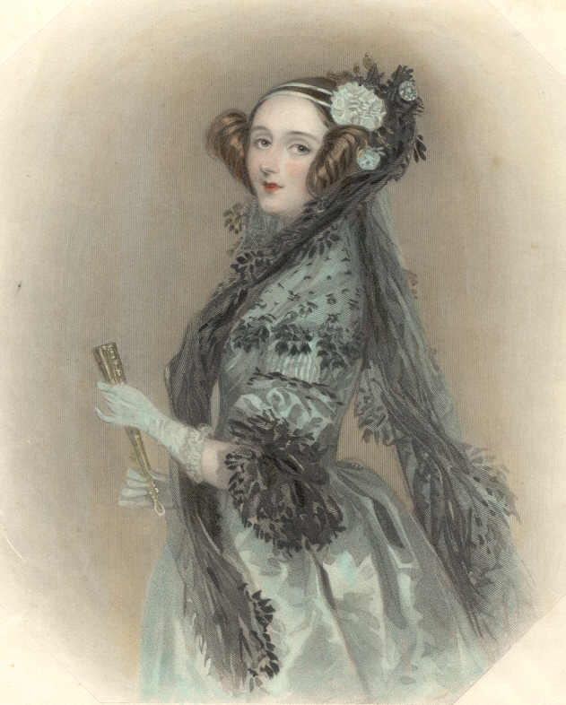 Ada Lovelace‘s portrait, first programmer in the history of computers. 