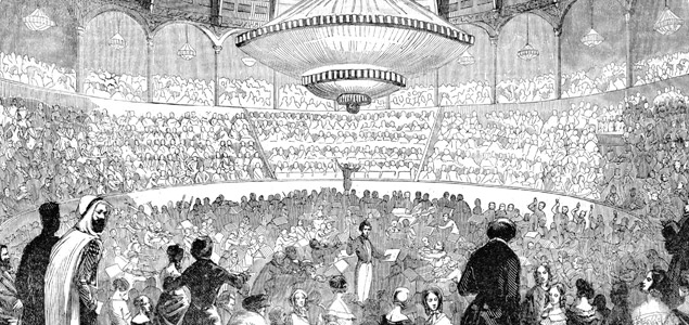 Concert de M. Berlioz a la sala d'actes del Cirque Olympique (L'Illustration, 25 gener 1845). 