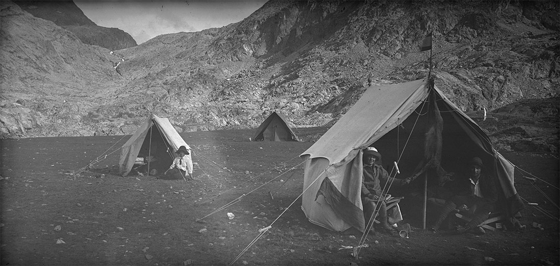 Campamento en los Pirineos, 1910-1920