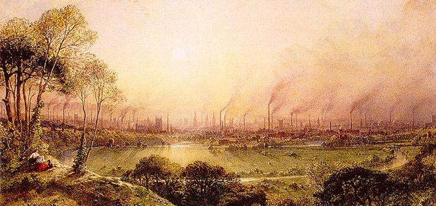 Manchester desde Kersal Moor, William Wylde (1857).