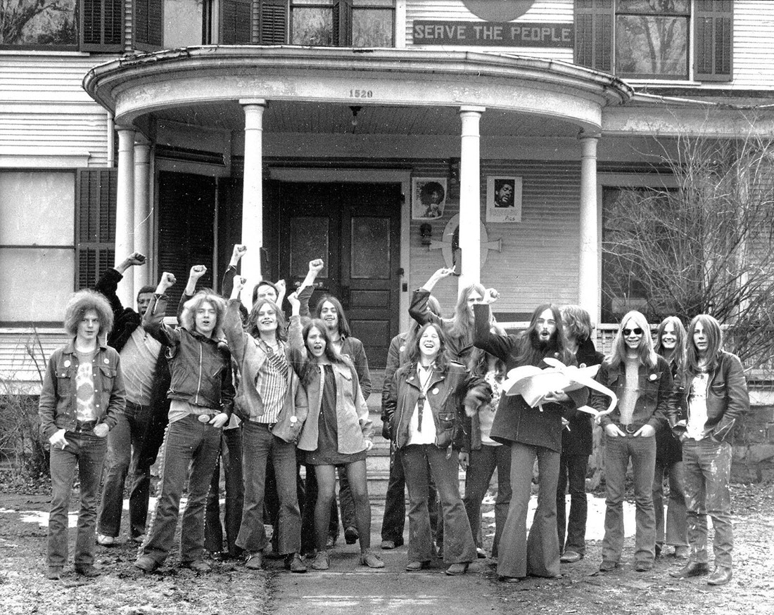 Hairy Hippies at the White Panther Party house, Michigan