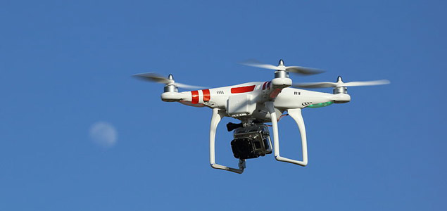 Drone with GoPro digital camera.