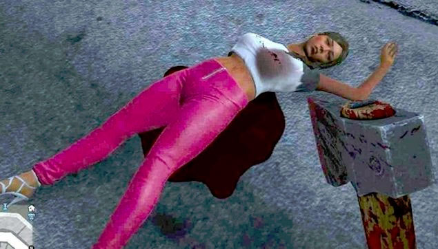 Una imagen de GTA V utilizada para resaltar la violencia sexual del juego en una petición de Change.org.