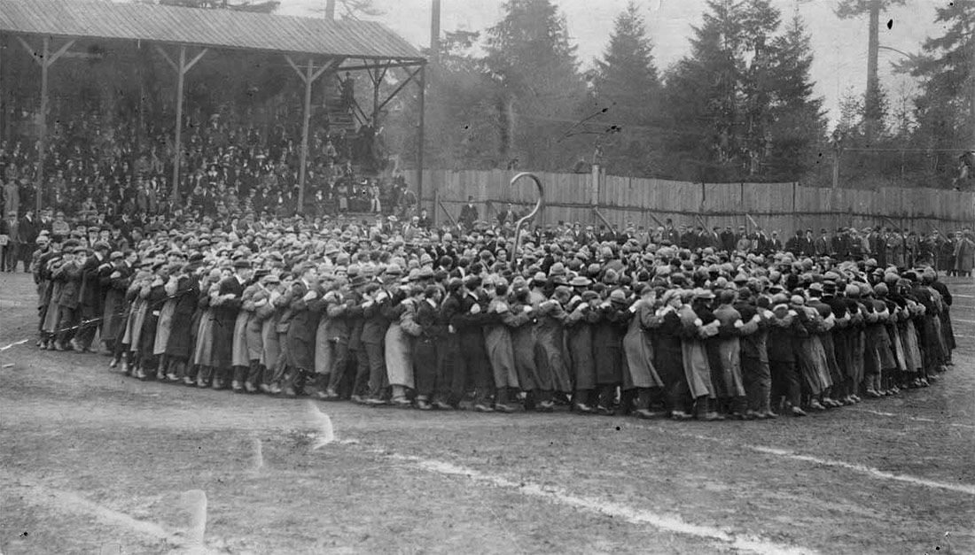 University of Washington student activity at Denny Field. Seattle, c. 1910 | Museum of History and Industry