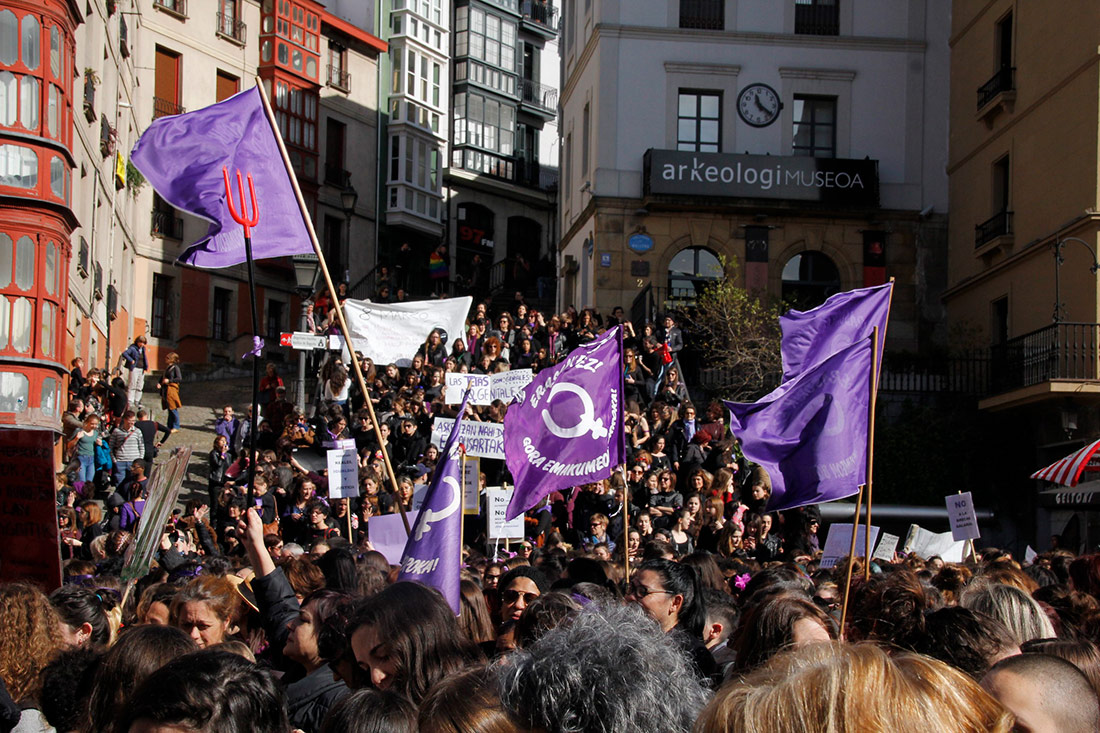 Women's strike on 8 March. Bilbao, 2018